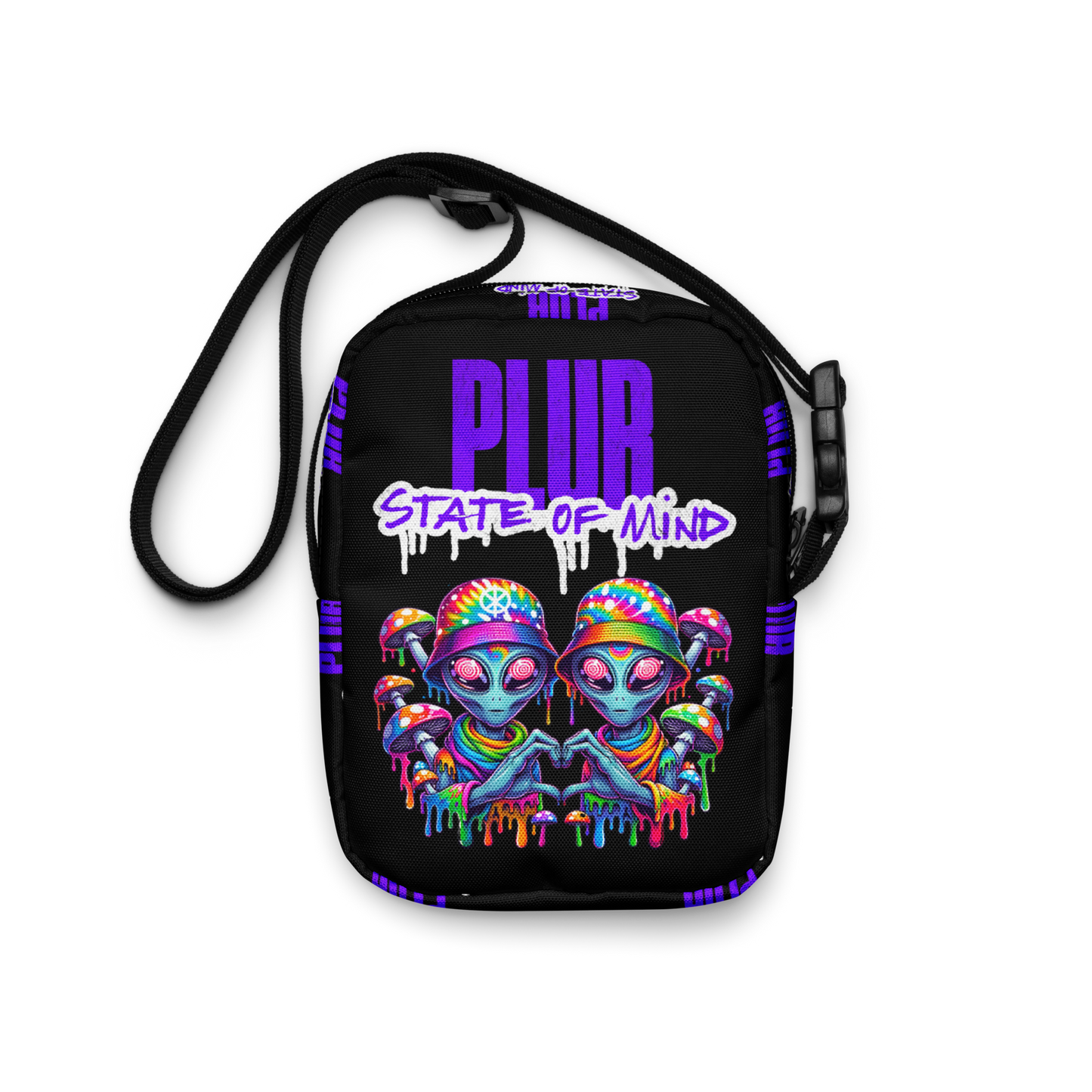 PLUR State of Mind "Alien Pals" Utility crossbody bag