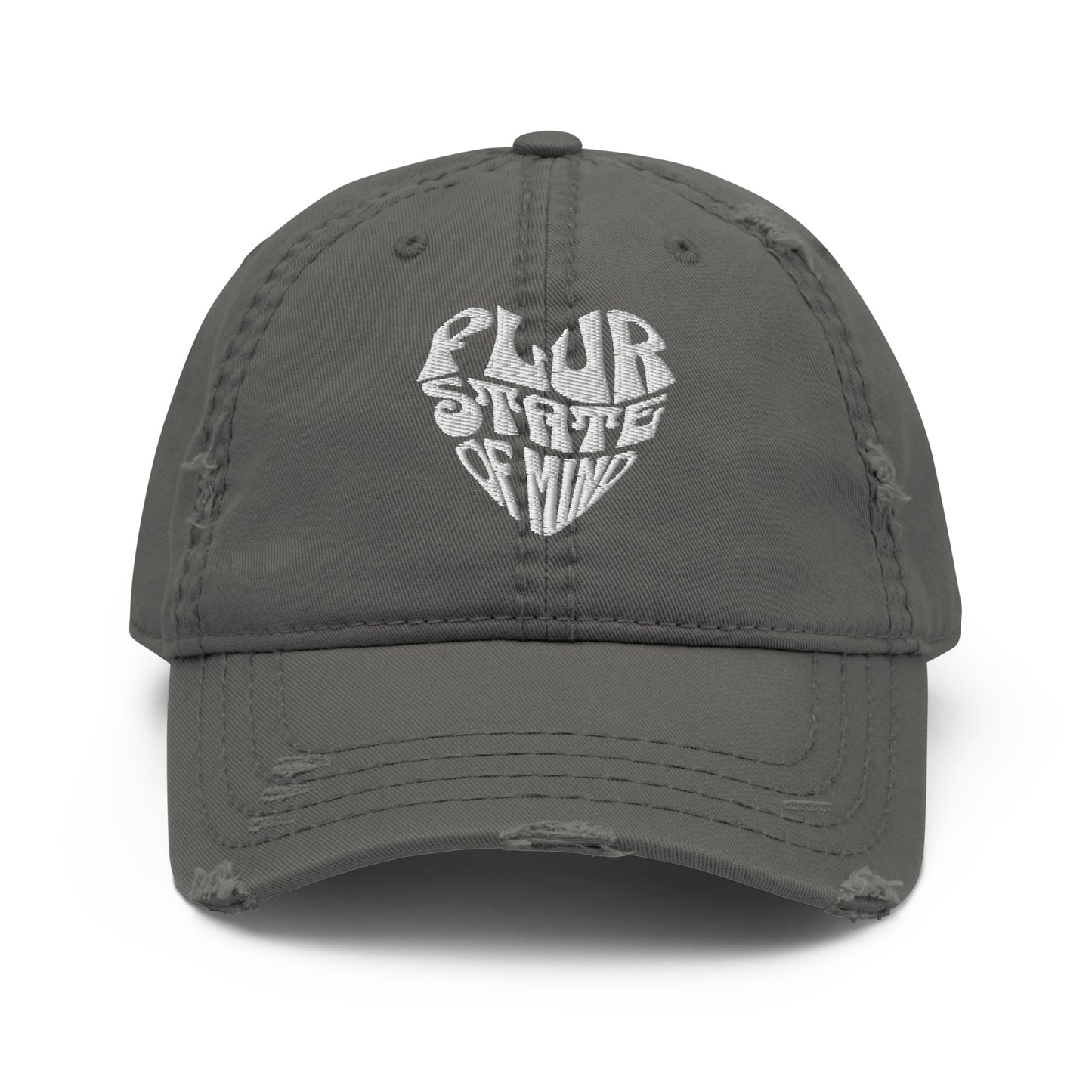 PLUR Heart Distressed Dad Hat