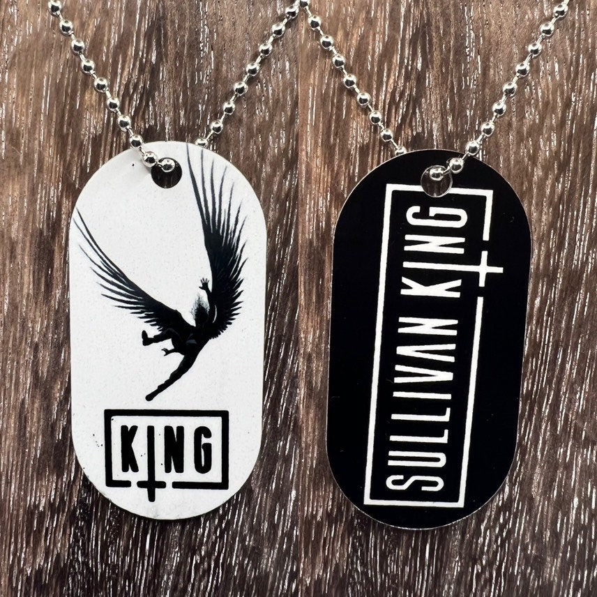 Sullivan King Necklace Dogtag Chain double sided Dubstep Rave EDM DJ Producer Bass trippy Riddim Metal Scream Voyd