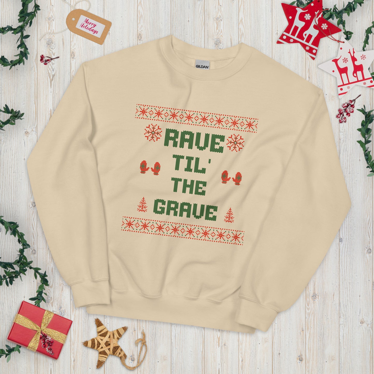 Rave Til The Grave Ugly Xmas Sweater