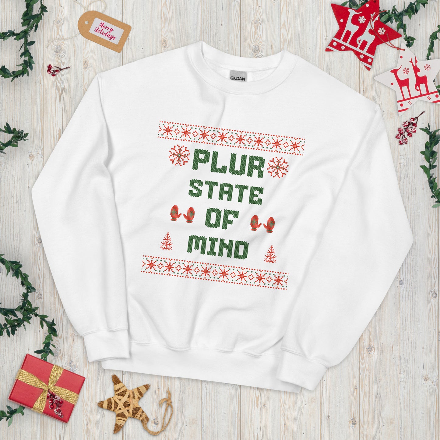 PLUR State of Mind Ugly Xmas Sweater