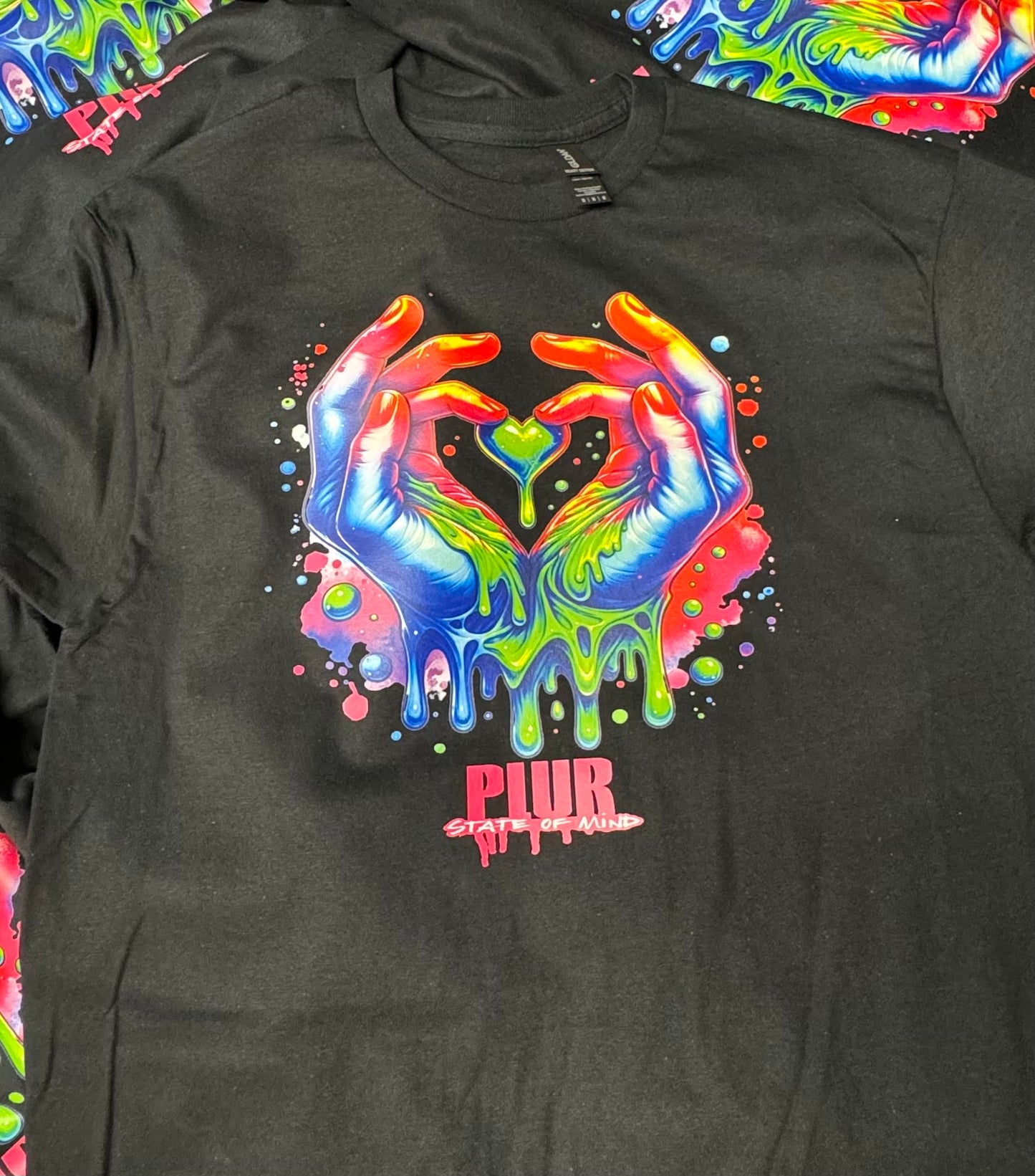 PLUR Drippy Handz Tee