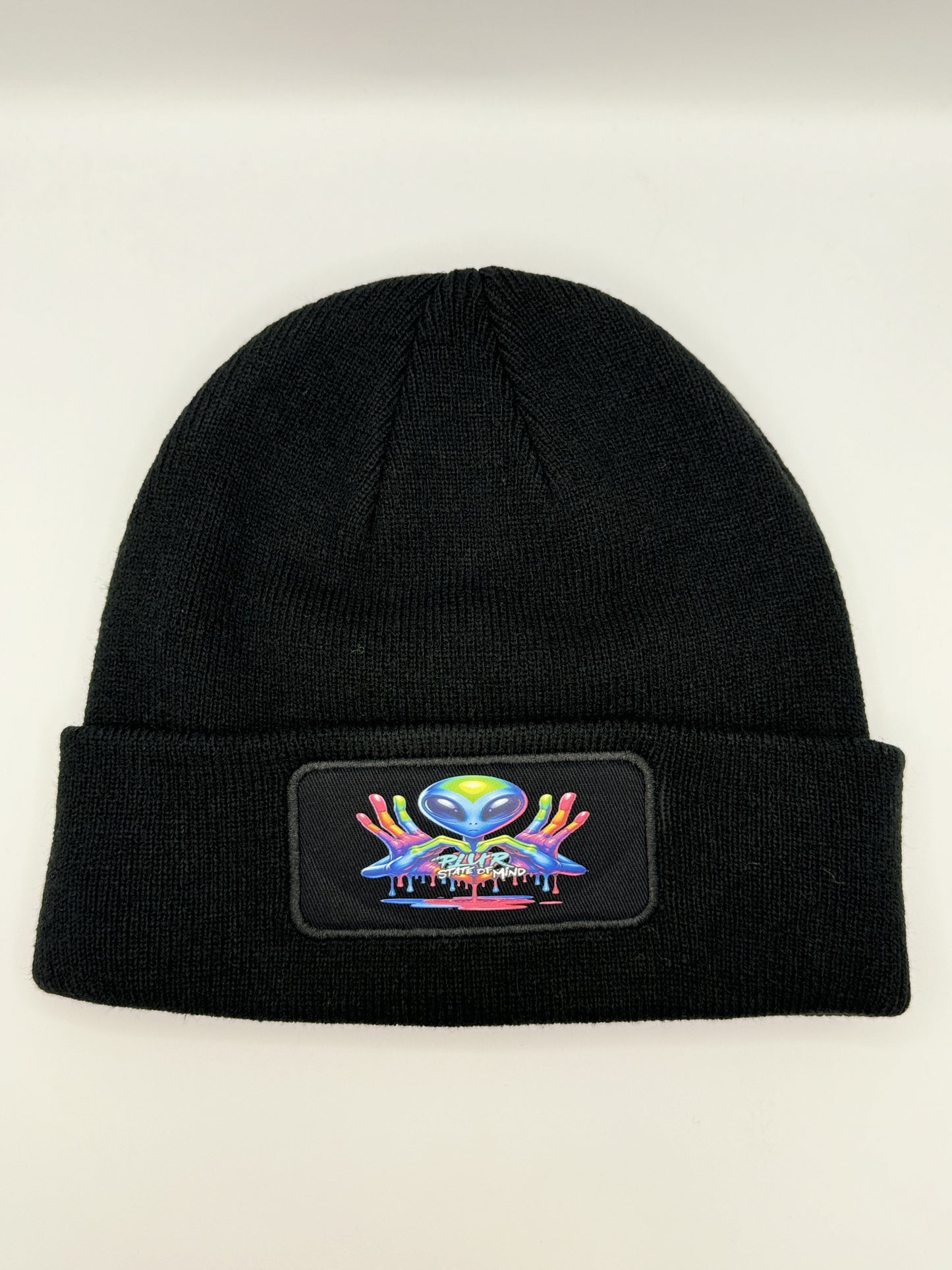 PLUR State of Mind Alien Patch Beanie