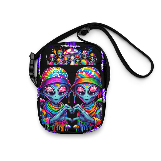 PLUR State of Mind "Alien Pals" Utility crossbody bag