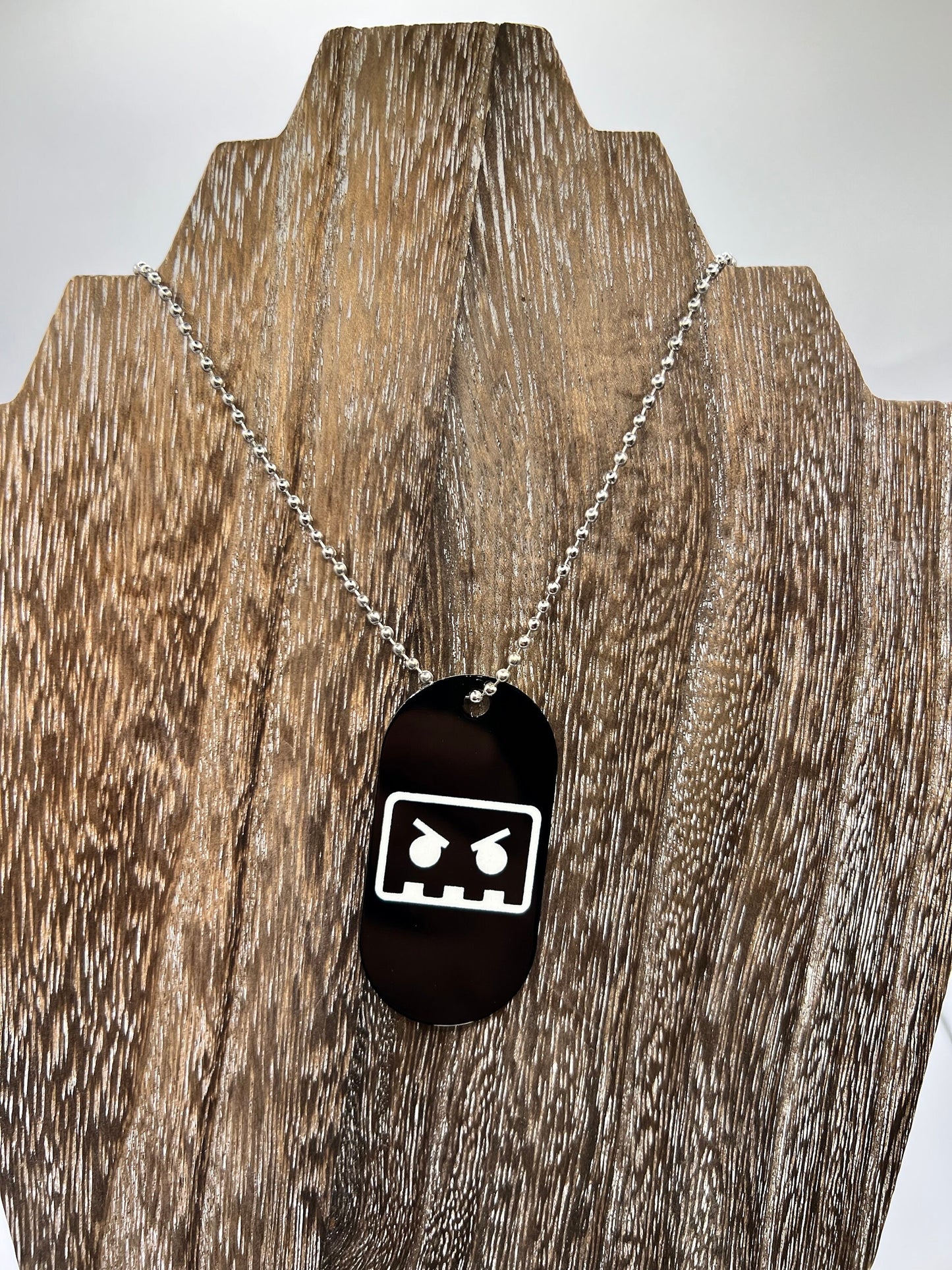 Barely Alive  double sided Necklace Dogtag Chain  Dubstep Rave EDM DJ Producer Bass trippy wubz Wook vibe peace love retro