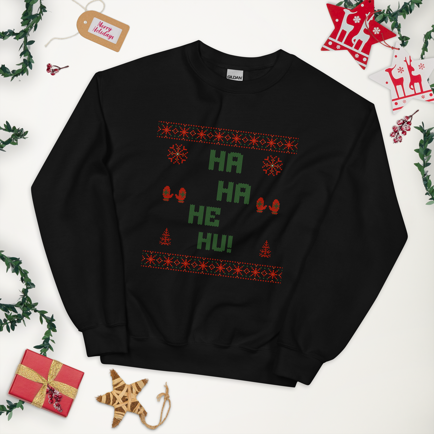 Ha Ha He Hu Ugly Xmas Sweater