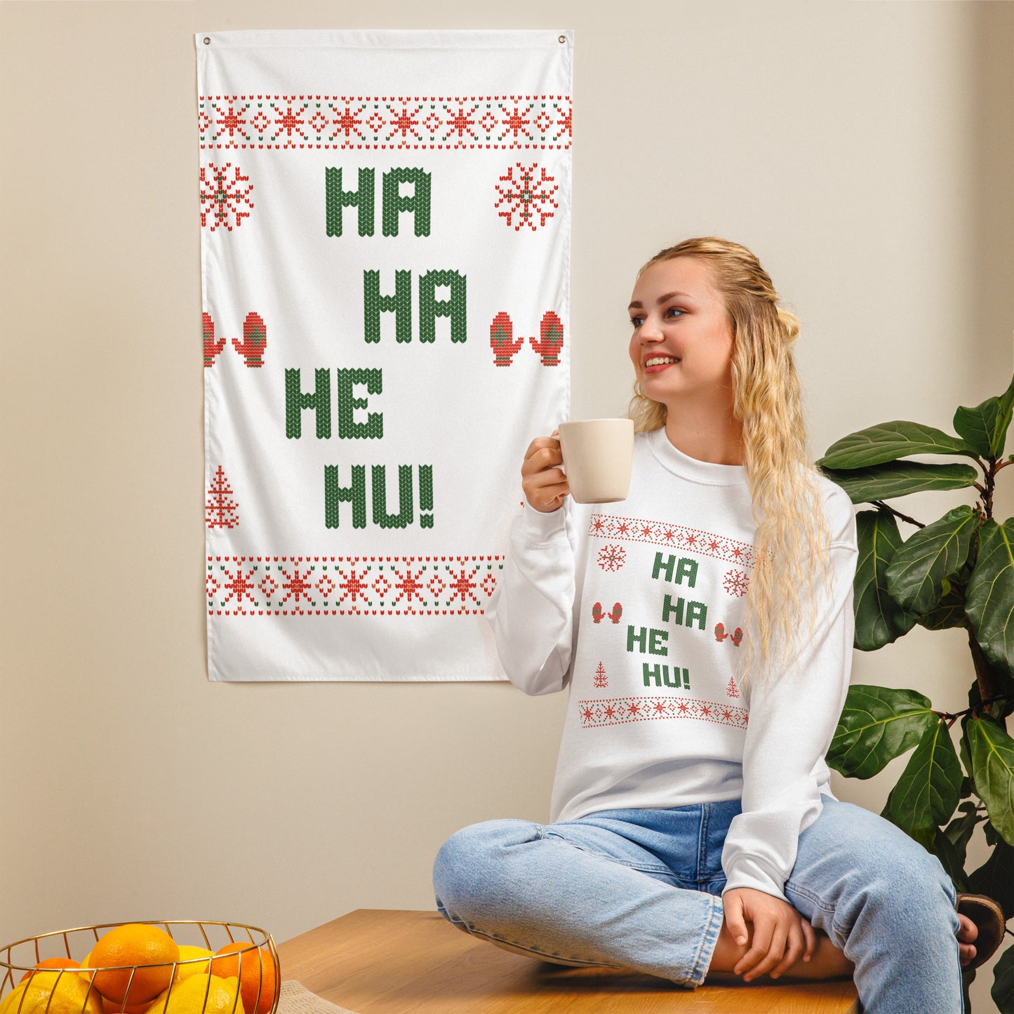 Ha Ha He Hu Ugly Xmas Sweater