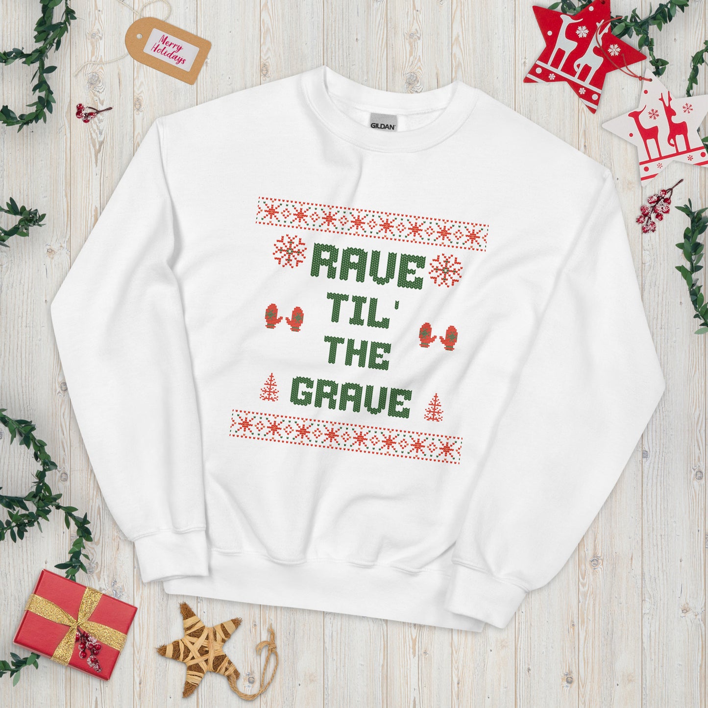 Rave Til The Grave Ugly Xmas Sweater